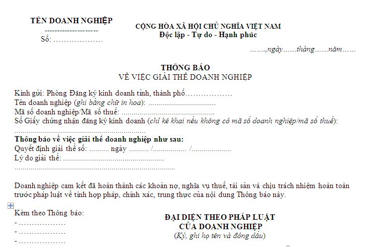 Hồ sơ giải thể công ty ở Hải Phòng